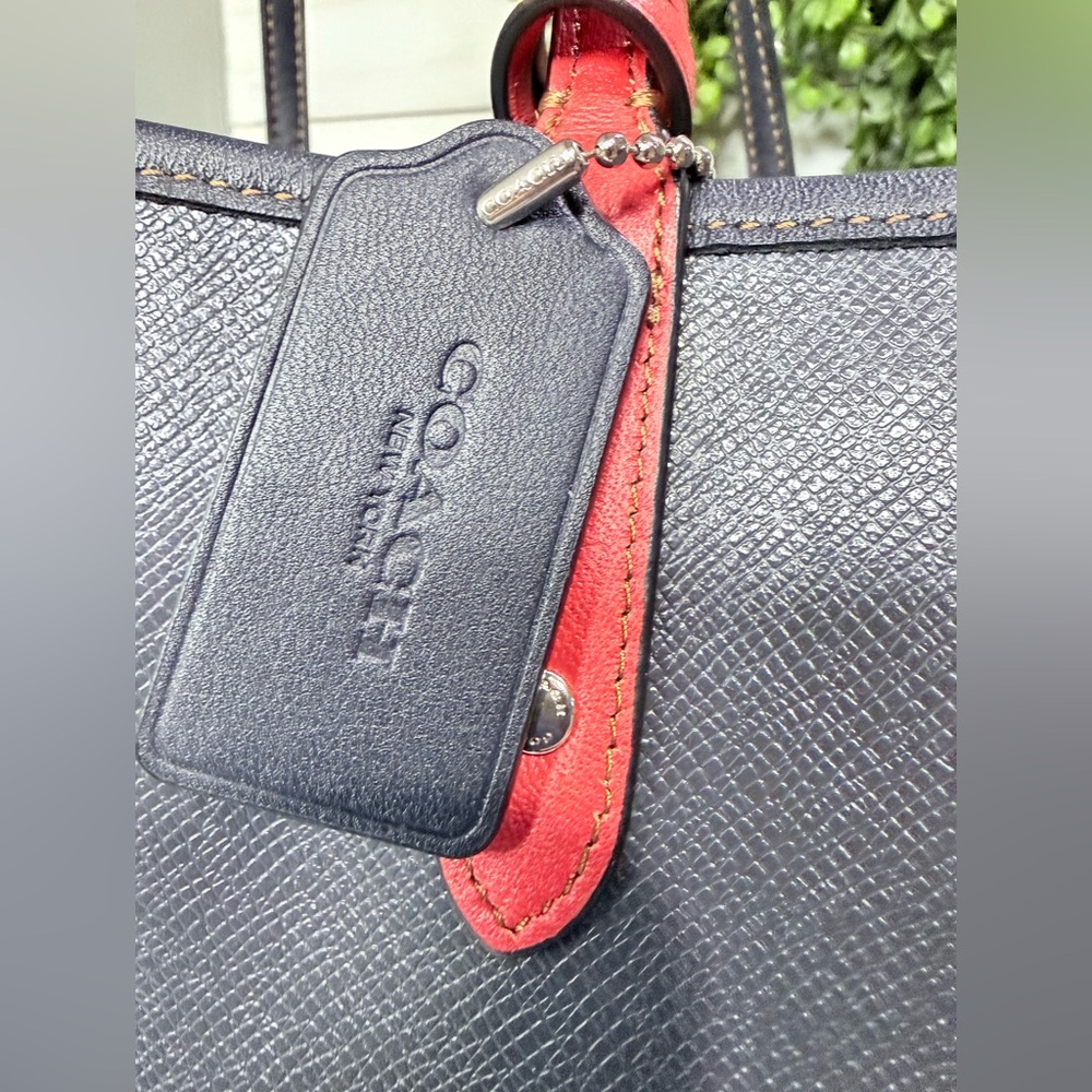 Coach blue and red coated canvas reversible Tote Bag - Picture 15 of 16